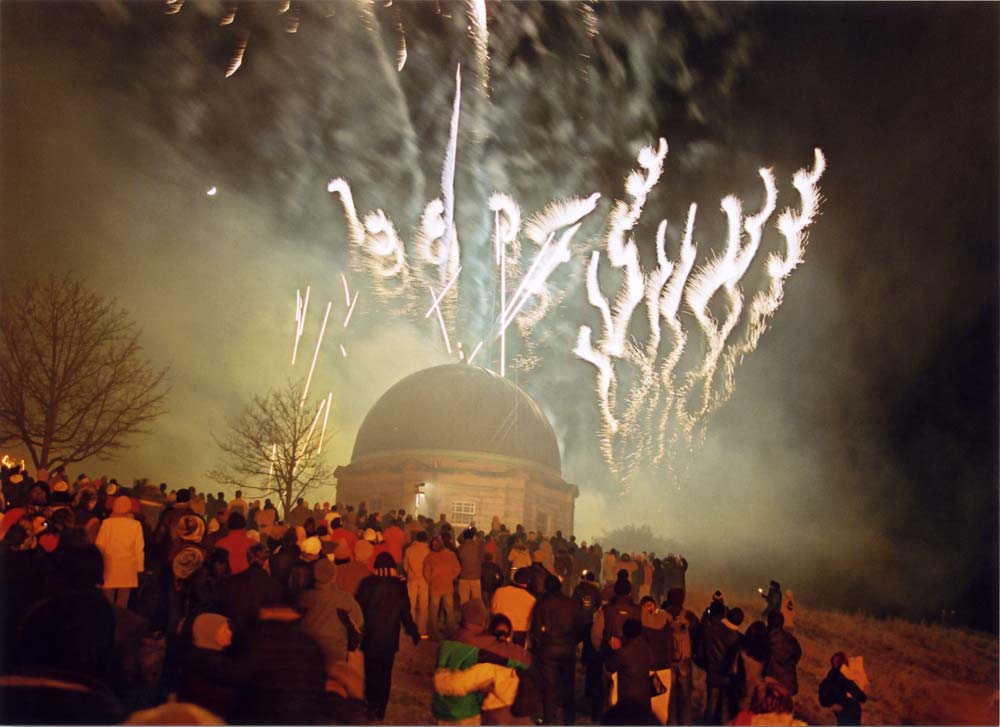 New Year Fireworks on Calton Hill  - 29 December 2003