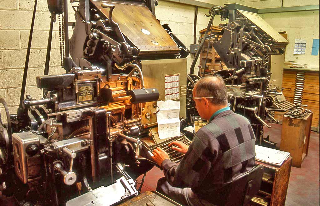 Edinburgh at work  -  Baker and Claremont, linotype equipment