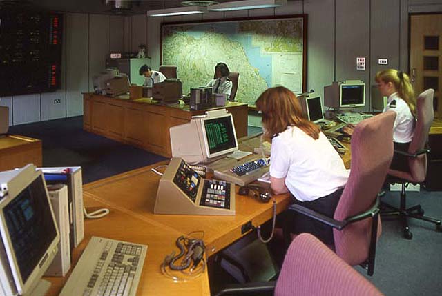 Control Centre at Tollcross Fire Station  -  22 June 1993
