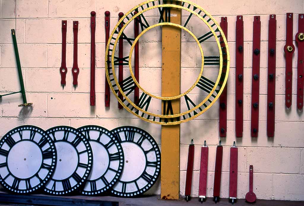 James Ritchie & Son  -  Repairing public clocks in the workshop at Livingston