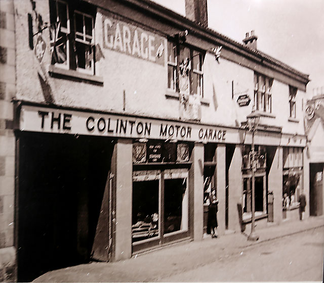 Waddell's Garage, Spylaw Street, Colinton  -  This photo was taken a few decades ago, possibly in 1937, when the garage was ''The Colinton Motor Garage'
