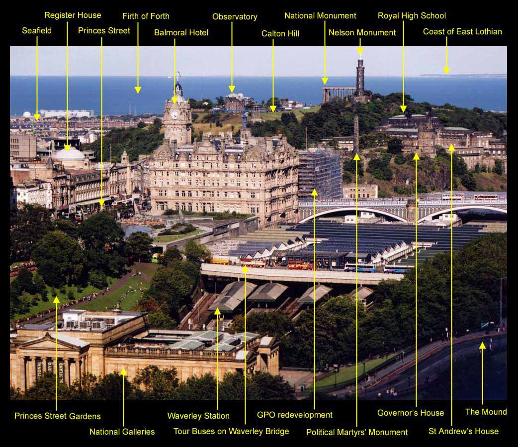 View to the north from Edinburgh Castle  -  August 2004