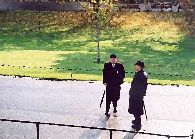 Photograph by Peter Stubbs  -  Edinburgh  -  November 2002  -  Remembrance Sunday in East Princes Street Gardens