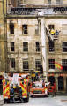 Photograph by Peter Stubbs  -  Edinburgh  -  December 2002  -  Fire in the Old Town of Edinburgh  -  The Gilded Balloon, Cowgate