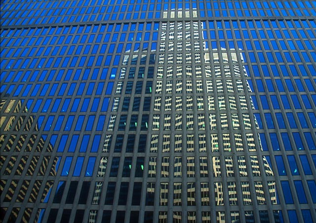 Reflections in Downtown Montreal  -  in late-summer sunshine