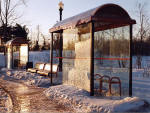 Bus Shelters at Ile-Sainte-Helene, Montreal  -  Temperature minus 20 degrees