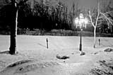 A cold evening in Sherbrooke Street during the ice storm  -  11pm on 12 January 2003