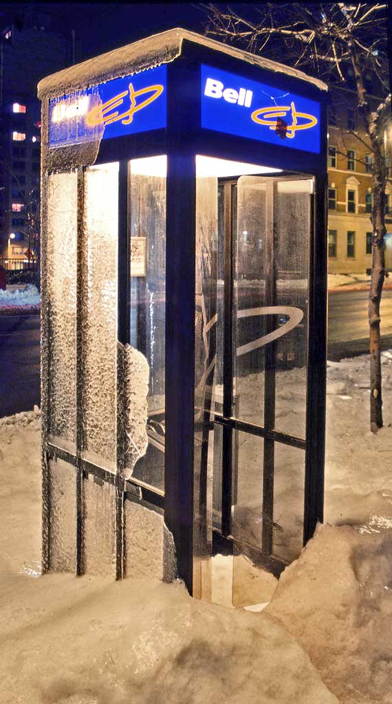 Telephone Box during the Montreal Ice Storm   -   January 1998