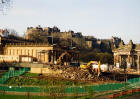 The National Galleries, seen from East Princes Street Gardens  -  Building work for the Playfair Project