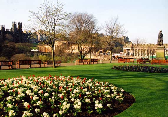 The National Galleries, seen from Princes Street Gardens  -  April 2003