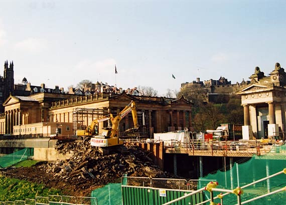 National Galleries of Scotland  -  Construction work for the Playfair Project  -  8 April 2003 