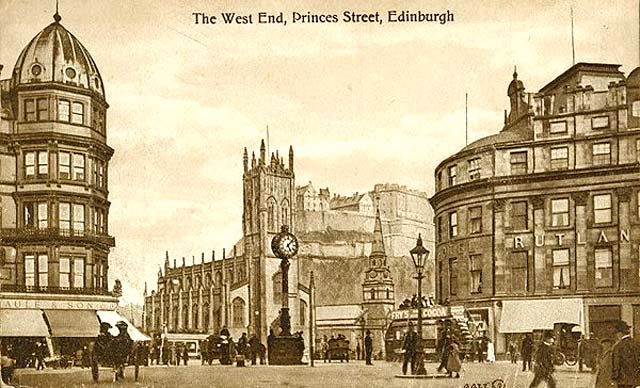 Postcard by an unidentified publisher  -  Princes Street, West End