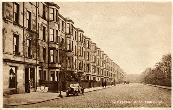 Postcard by an unidentified publisher  -  Thirlstane Road