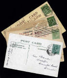 Four Postcards  -  Halfpenny Postage  -  King Edward VII and King George VI