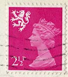 Queen Elizabeth II  -  Scottish stamp  -  2.5p