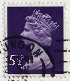 Queen Elizabeth II stamp  -  5.5p