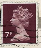 Queen Elizabeth II stamp  -  7p