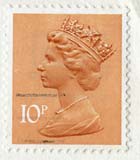 Queen Elizabeth II stamp  -  10p