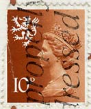 Queen Elizabeth II  -  Scottish stamp  -  10p