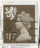 Queen Elizabeth II  -  Scottish stamp  -  11.5p