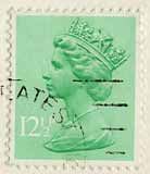 Queen Elizabeth II stamp  -  12.5p