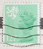 Queen Elizabeth II  -  Scottish stamp  -  12.5p