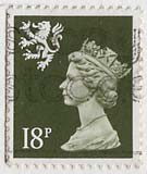 Queen Elizabeth II  -  Scottish stamp  -  18p