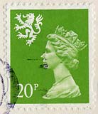 Queen Elizabeth II  -  Scottish stamp  -  20p