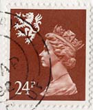 Queen Elizabeth II  -  Scottish stamp  -  24p