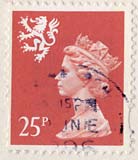 Queen Elizabeth II  -  Scottish stamp  -  25p