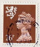 Queen Elizabeth II  -  Scottish stamp  -  26p