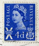 Queen Elizabeth II  -  Scottish stamp  -  4d