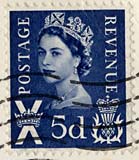 Queen Elizabeth II  -  Scottish stamp  -  5d