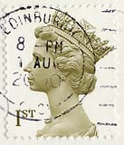 Queen Elizabeth II stamp  -  1st Class Postage