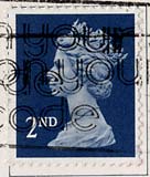 Queen Elizabeth II stamp  -  2nd Class Postage