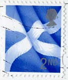Queen Elizabeth II  -  Scottish stamp  -  2nd Class Post