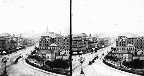 Looking east from the Scott Monument - Stereoscopic View by Thomas Vernon Begbie