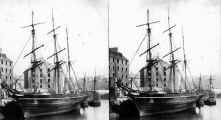 Leith Inner Harbour - stereo view by Thomas Vernon Begbie