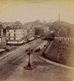 Enlargement of a A Stereo View by C Bierstadt of Princes Street looking east from the Scott Monument
