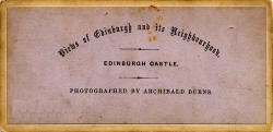 The back of a Stereo View of Edinburgh Castle from Princes Street Gardens  -  by Archibald Burns