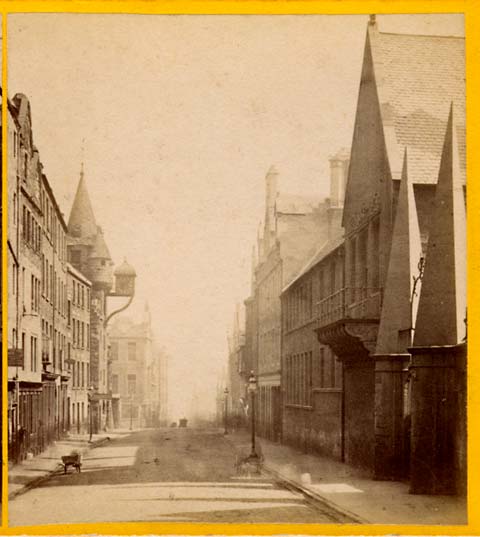 Enlargement from a Stereo View of Moray House in the Royal Mile, Edinburgh  -  by Archibald Burns