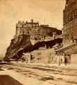 Enlargement from a stereo view by Douglas  -  Edinburgh Castle from Johnson Terrace