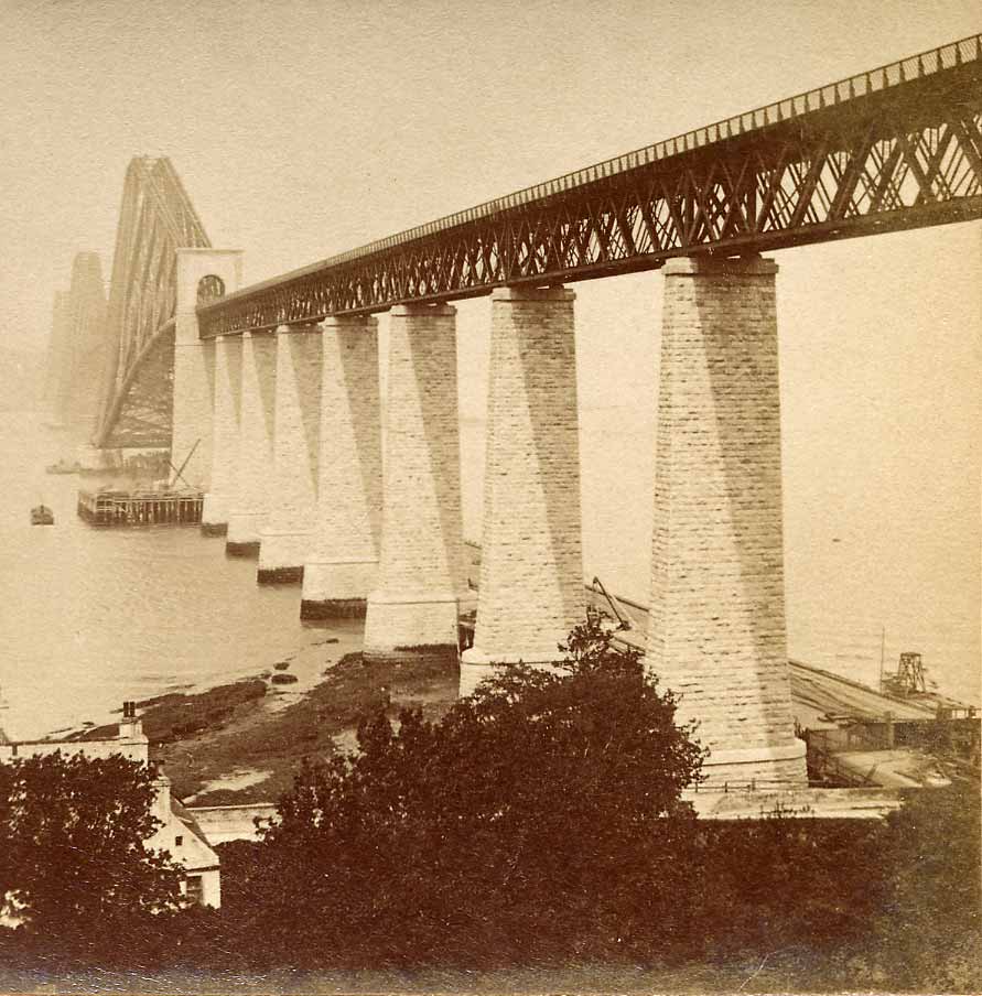 Enlargement from a stereo view by Kilburn  -  The Forth Bridge