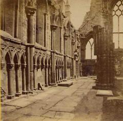 Image from a McGlashon Scottish Stereograph  -  Holyrood Abbey (North Sidel)