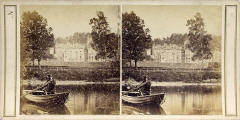 Stereoscopic View of Abbotsford from the River Tweed  -  by Walter Greenoak Patterson