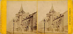Stereoscopic View by Walter Greenoak Patterson  -  Canongate Tolbooth in the Royal MIle, Edinburgh