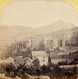 Enlargement of a  stereo view by an unidentified photographer  -  Holyrood Abbey and Palace