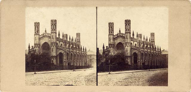 Stereo view by an unidentified photographer  -  St Paul's Chapel, York Place