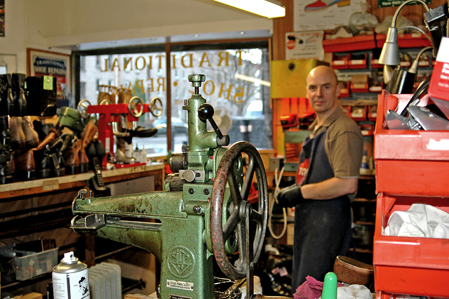 Hutton's Shoe Repair Shop at 11 Elgin Terrace, Edinburgh