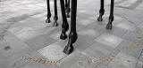 The feet of two Giraffes outside the Omni Centre, Greenside Place, Top of Leith Walk, Edinburgh